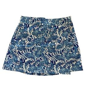 Rip Skirt Floral Blue wrap around XS X Small